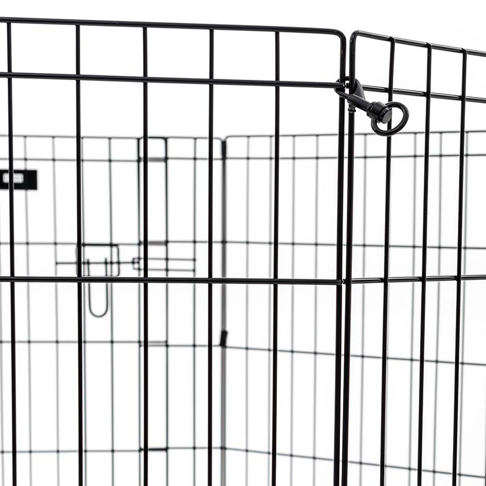 Close-up of a Lucky Dog® Pet Play and Exercise Pen w/ Full Door Access closure mechanism