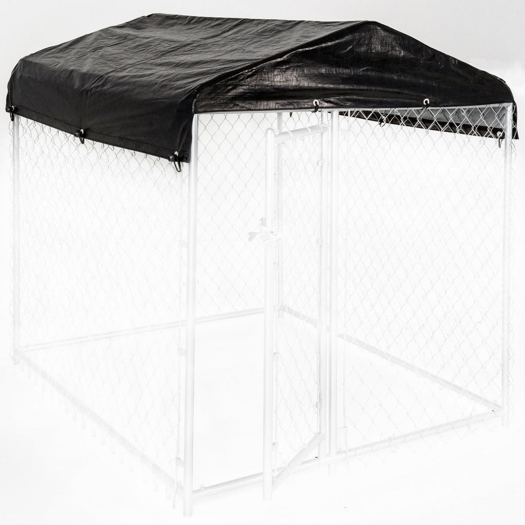 Lucky Dog® Standard Kennel Cover & Roof Frame for Dog Kennels- 5'W x 5'L