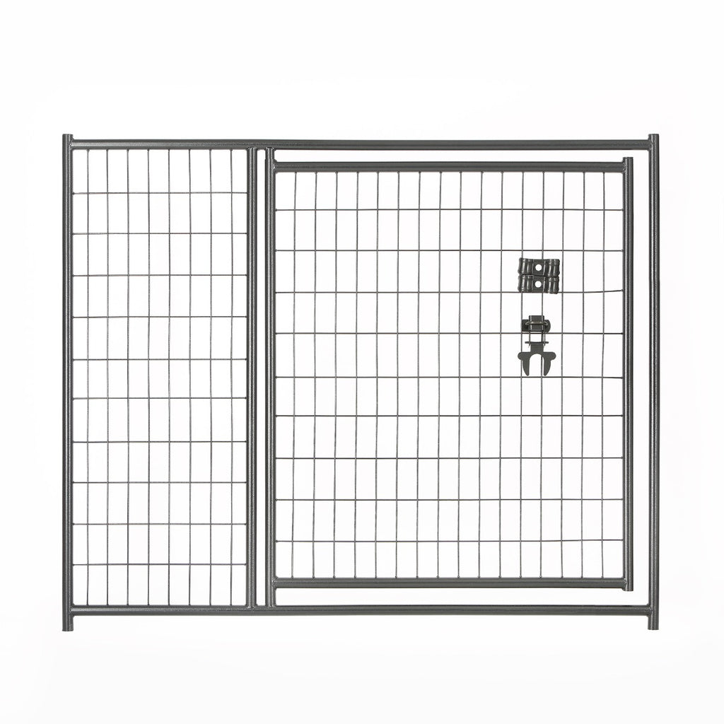 Lucky Dog® 4’ x 5’ Black Welded Wire Kennel Gate