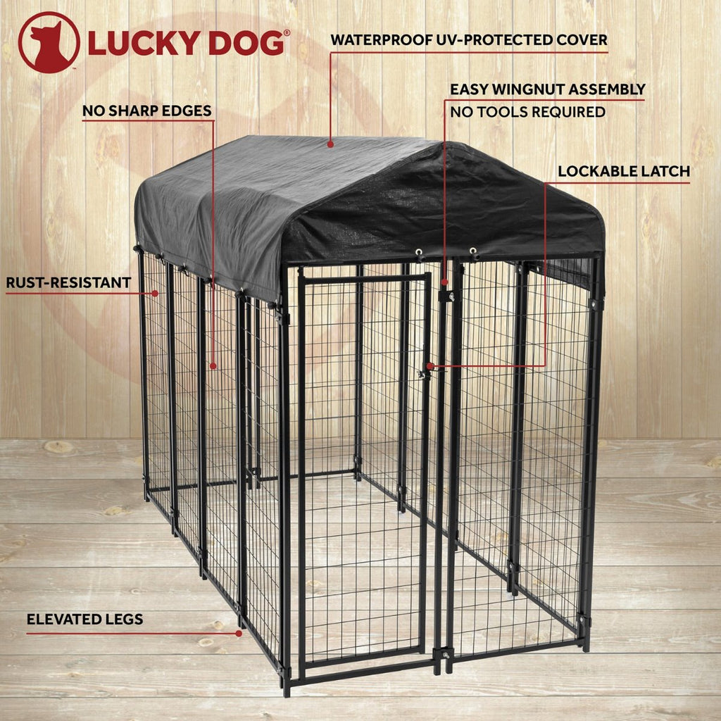 Lucky Dog® Uptown Dog Kennel with Cover