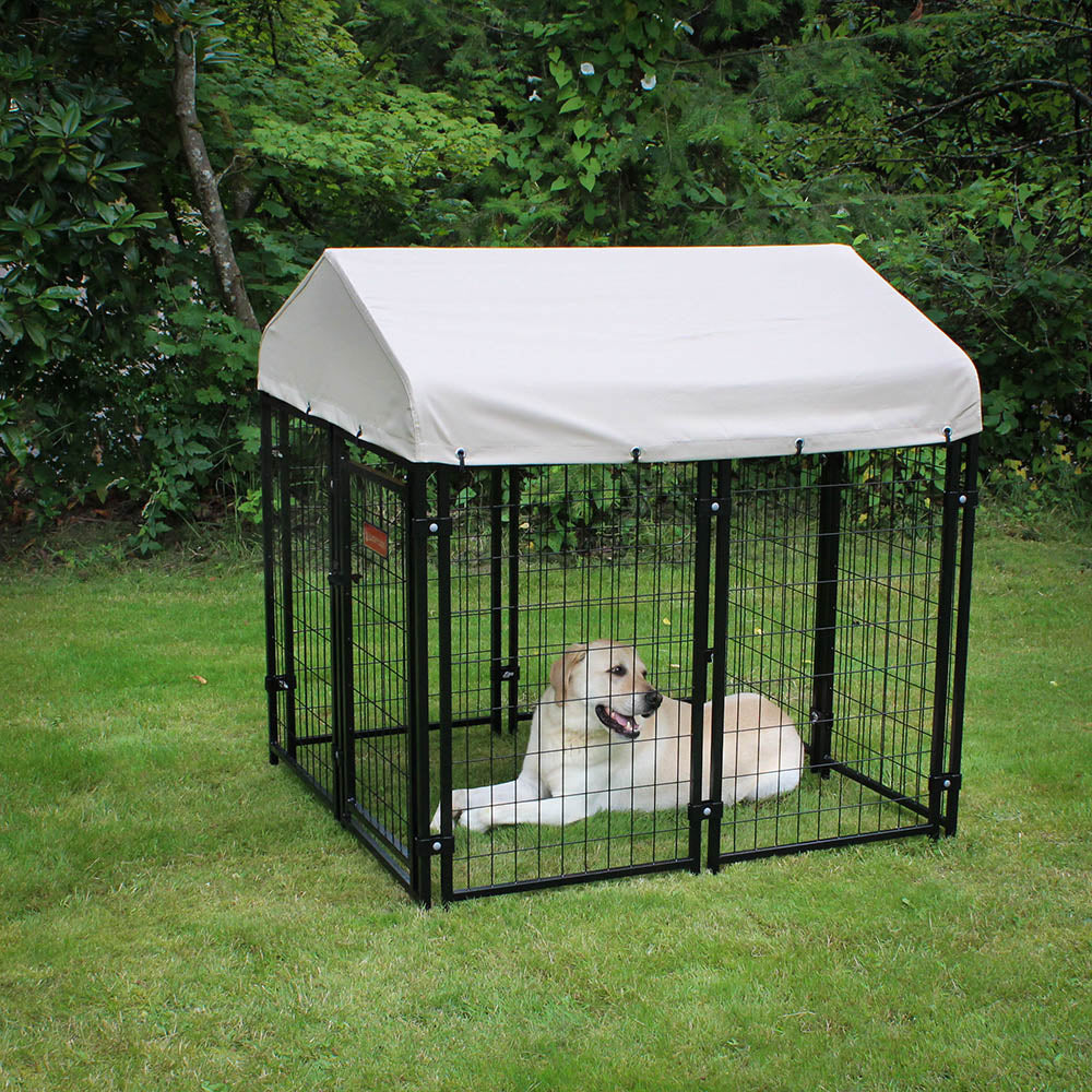 Lucky Dog® Pet Resort Kennel With Sunbrella Canopy Cover