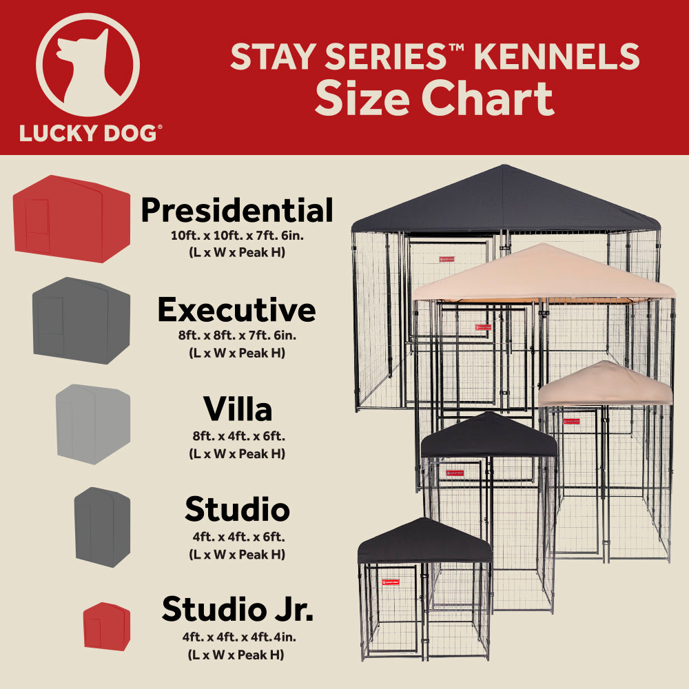 Lucky Dog® STAY Series™ 4'L x 8'W Villa Kennel