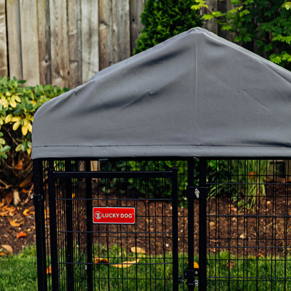 Lifestyle of Lucky Dog® Studio & Studio Jr. Canopy Kennel Cover 4'x4'